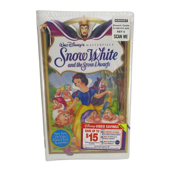 Walt Disney's Snow White and the Seven Dwarfs Masterpiece NOS VHS SEALED - Picture 1 of 3